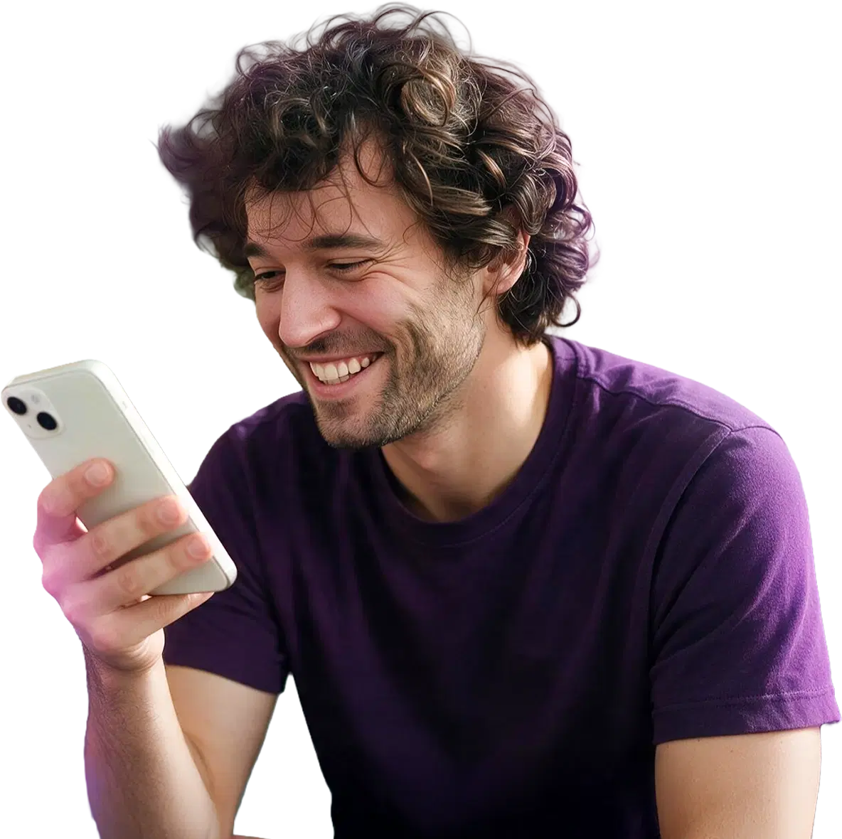 Colaborador sorrindo ao resgatar um prêmio pelo app da Radarfit